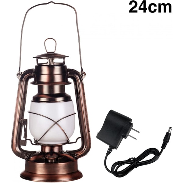 Vintage LED Varmvit/Flame Hurricane Lantern Dimbar De