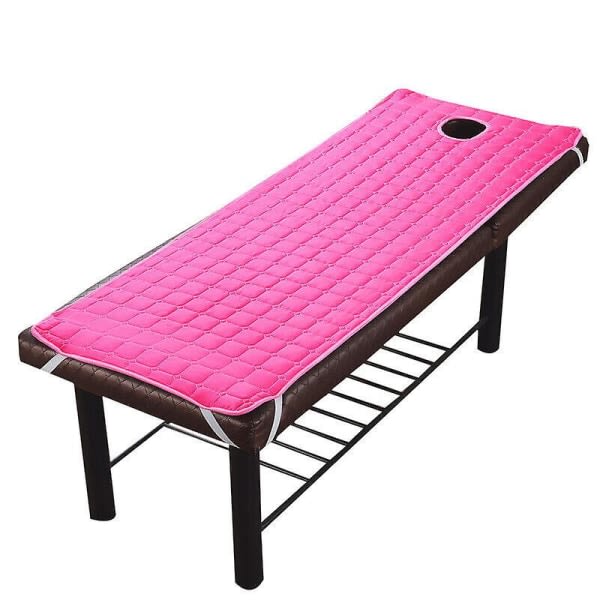 Skønhedssalon Spa Massage Bord Lagen Pad Madras Med Ansigtshul 185*70cm rosa rød