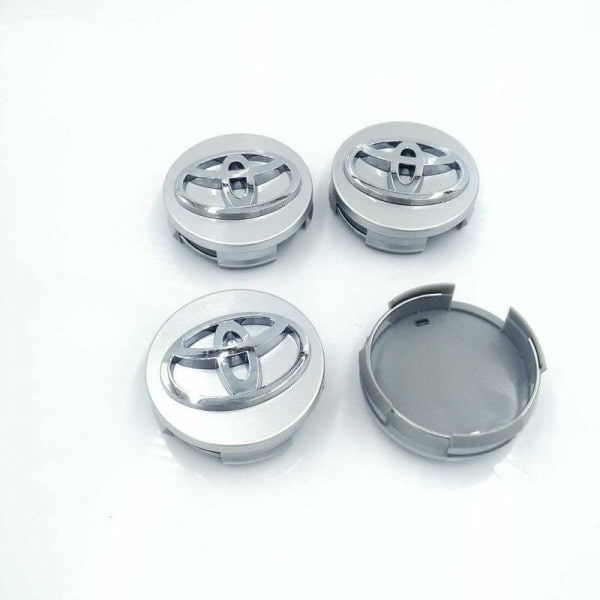 Toyota 4 62 mm Hjul Center Cap med Sort Logo Badge
