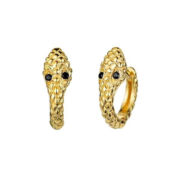 Guld Snake örhängen för kvinnor 18 K guldpläterade Snake Formad Charm