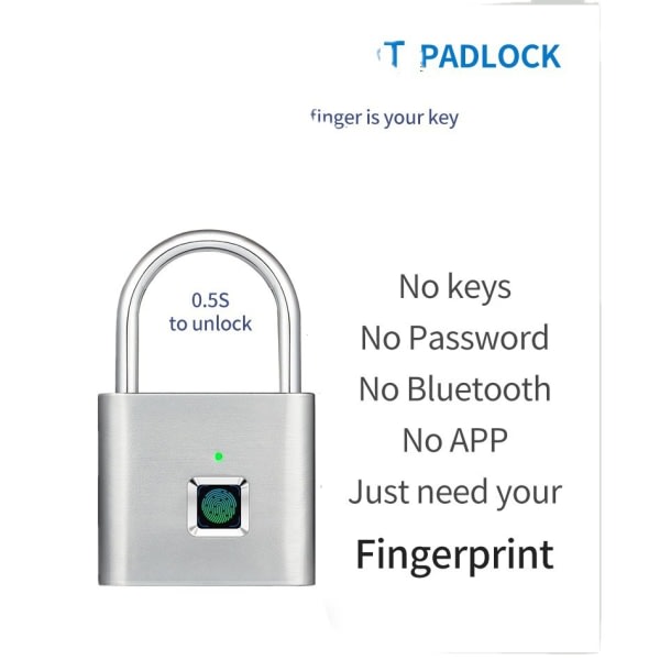 Smart Outdoor Fingerprint Lock Vattentätt Bluetooth Lock Fingerp
