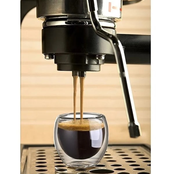 4st Dubbelvägg Shot Glas Dubbelvägg Espressokaffekopp 80ml