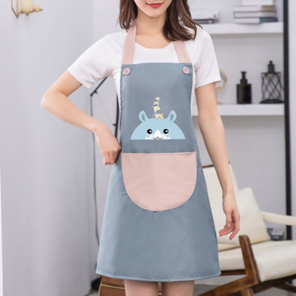 Köksförkläden Slitstarkt Lätt matlagningsförkläde Hushållsrengöringstillbehör för kök Little Blue Deer