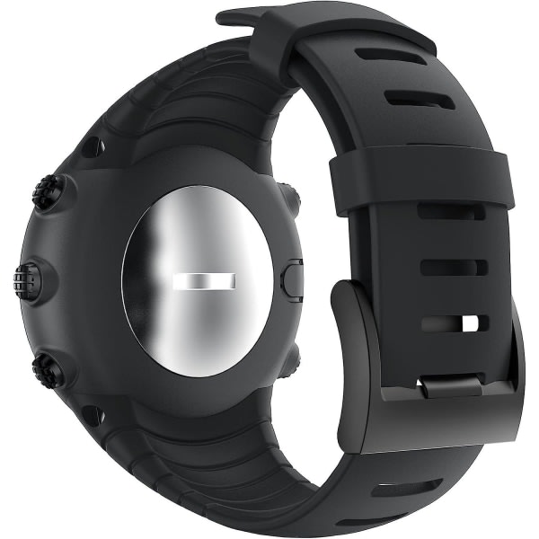 Suunto Core Strap, Silikone Strap med Metal Spænde og Sort Spænde til Suunto Core Smartwatch, passer til 140mm-230mm remme.