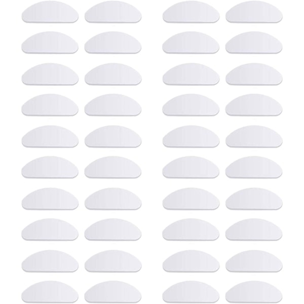 20 par glasögon näskuddar glasögonkuddar halkfria silikon mjuka näskuddar självhäftande näskuddar (transparent, 1,5 mm)