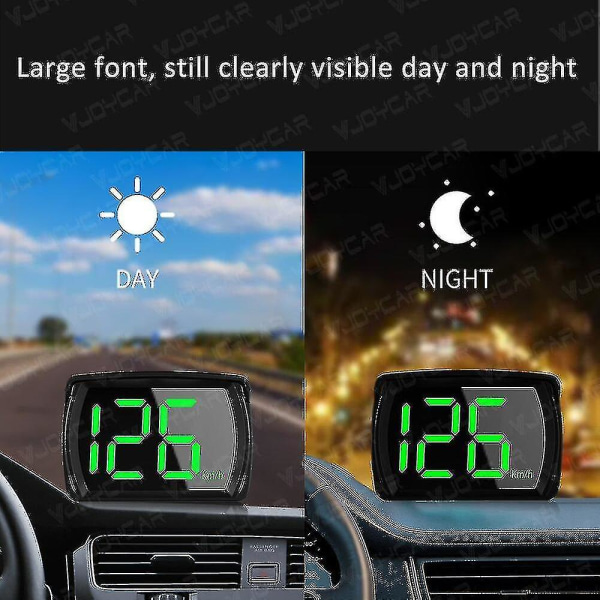 Uusin GPS-näyttö digitaalinen nopeusmittari Plug and Play kaikkiin autoihin Suuret numerot Kmh Mph Auton lisävarusteet