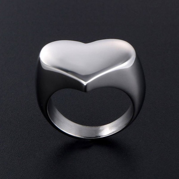 Personalized Fashion Titanium Steel Ring Heart-shape