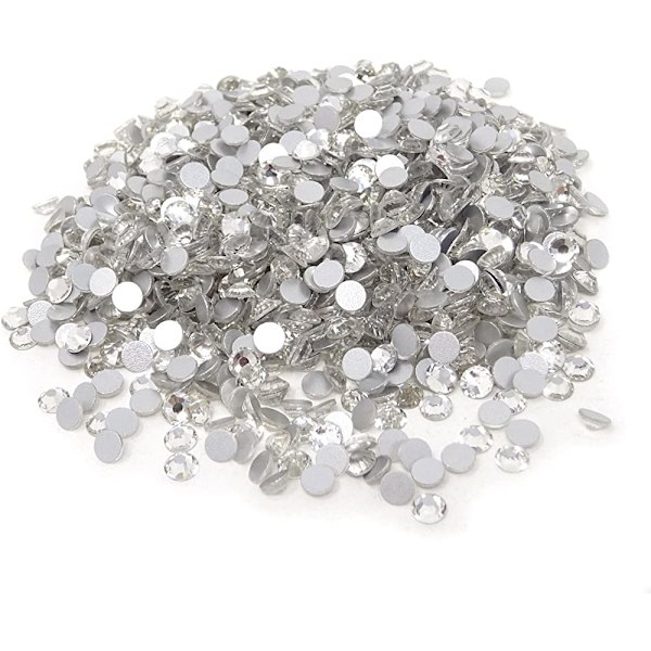 1440 stk. 4 mm SS16 glitrende runde flatback rhinestones-krystaller, ikke-selvklæbende