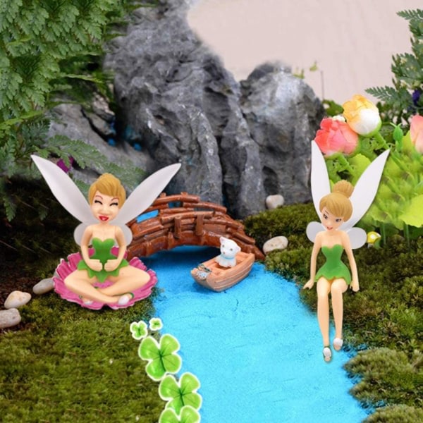 Fairy Garden Decorations Miniatyrdekorationer, 6 delar Set med Mi