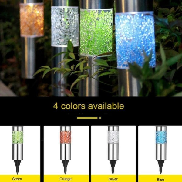 Creative Solar Lattialampputolpat LED Patio Decor Tee-se-itse nurmikon polkulamppu (oranssi)