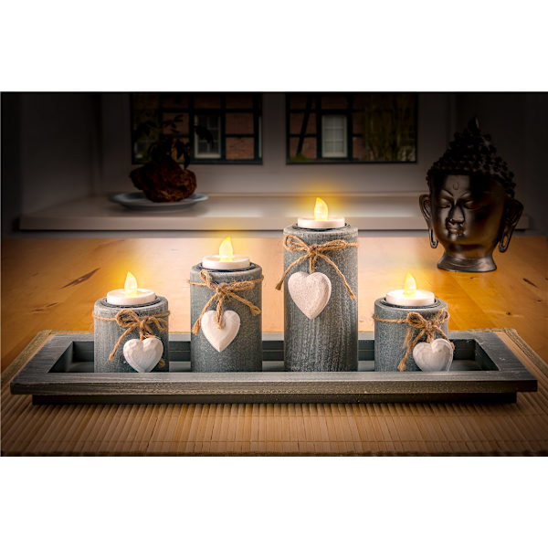 Goobay Set med 4 LED-te-lampor med timer