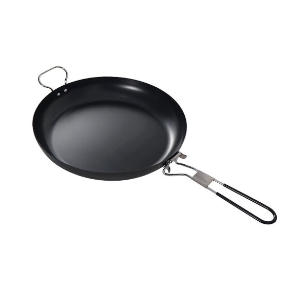 Metallisk bærbar stegepande til picnic, camping, sammenklappelig pande, køkkenredskab, non-stick pande til campingtilbehør