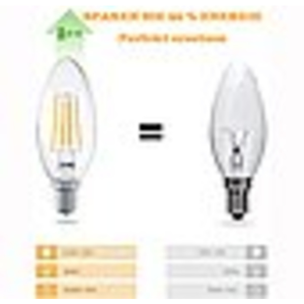 E14 LED-kronljuslampa, 6W 800lm LED-lampa, ersätter