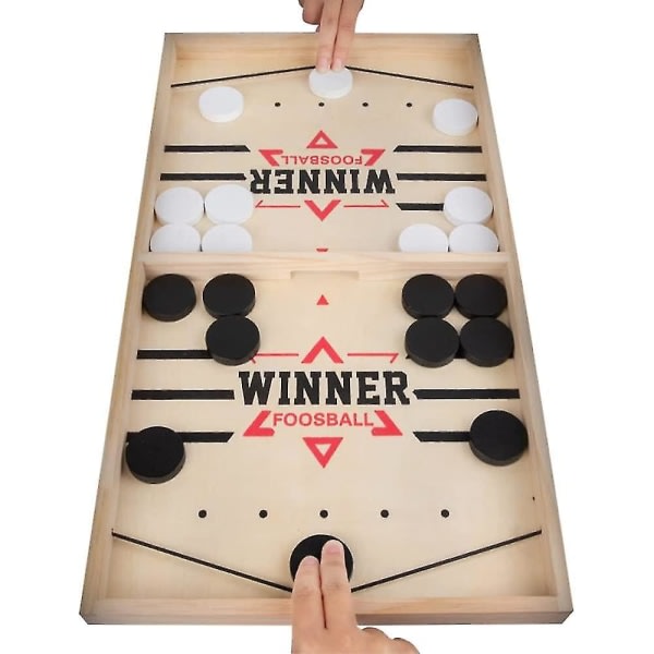 Sling Puck Game, Quick Sling Puck Game Jääkiekkopeli Puiset lautapelit lapsille ja aikuisille, Perhepeli Sling Puck Winner