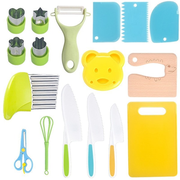 Lasten leikkikeittiöveitsisetti 17pcs/set