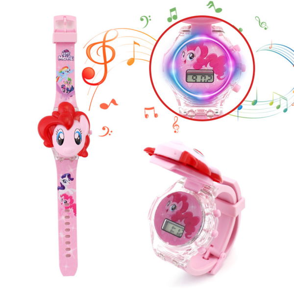 Kid Cartoon Flip Watch Blinkende lys Smart Watch Sport pony