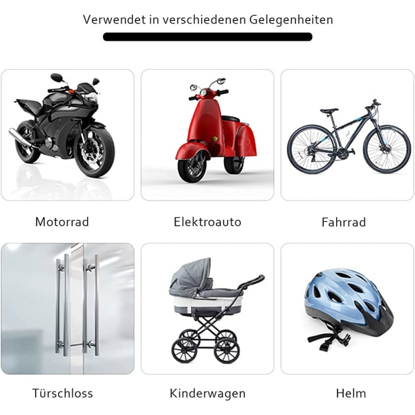 Cykellås 120 cm 5-cifret numerisk kombinationslås til el-køretøj, motorcykel, vognkasse Dørlåse Blå