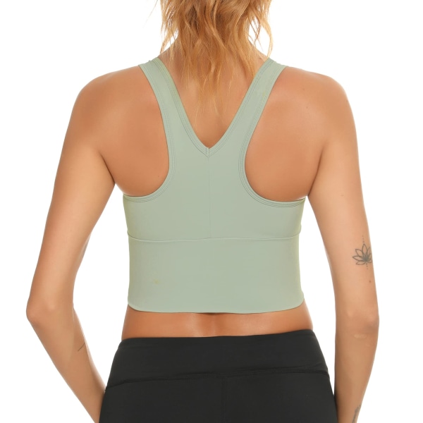 Lady's Yoga Bra Crop Top Ruched Front Racerback Naisten urheilurintaliivit laskostetut liivit päivittäiset rintaliivit (keskipitkä tuki)