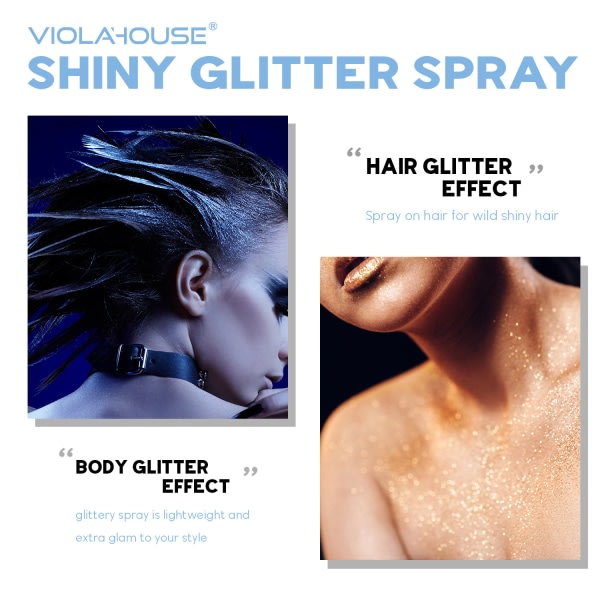 Body Glitter Spray, Face Glitter Body Spray Silver Cherry