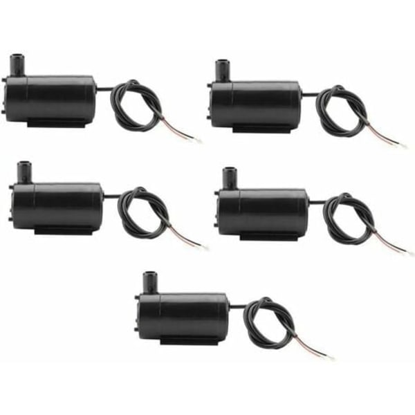 5 stk mini vandpumpe, 3W 220V DC 3V-5V plast nedsænkbar pumpe til akvarium springvand