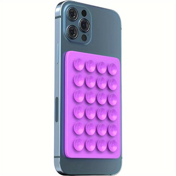 24 Mini Sugproppar, Universellt Halkfritt Grepp, Vattentätt Multifunktionellt Telefontillbehör för Olika Modeller[YD] purple