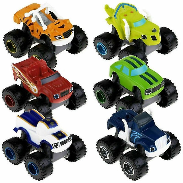 6 stk/sett Blaze The Monster Machines Vehicles Diecast Toy--