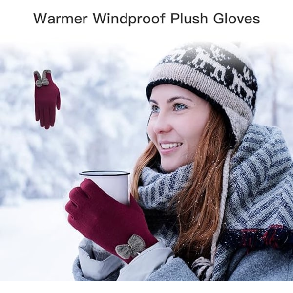 Dame Vinterhandsker Varme Touchscreen Handsker Vindtætte Handsker til