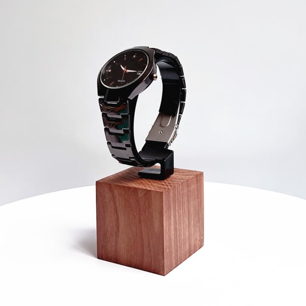 C-muotoinen klocka näyttöteline Monikäyttöinen käsivarsinauha Käsivarsinauha Förvaringsställ för hem Svart