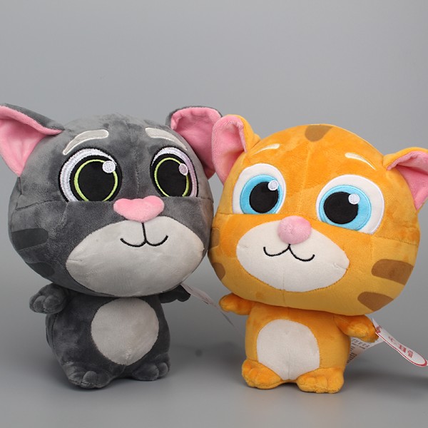 Original Talking Tom Cat och vänner Angela Ben Hank Ginger Tom LEKSAK Plyschdocka Gosedjur för flickor pojkar barn födelsedagspresent---18CM Tom Cat 18cm