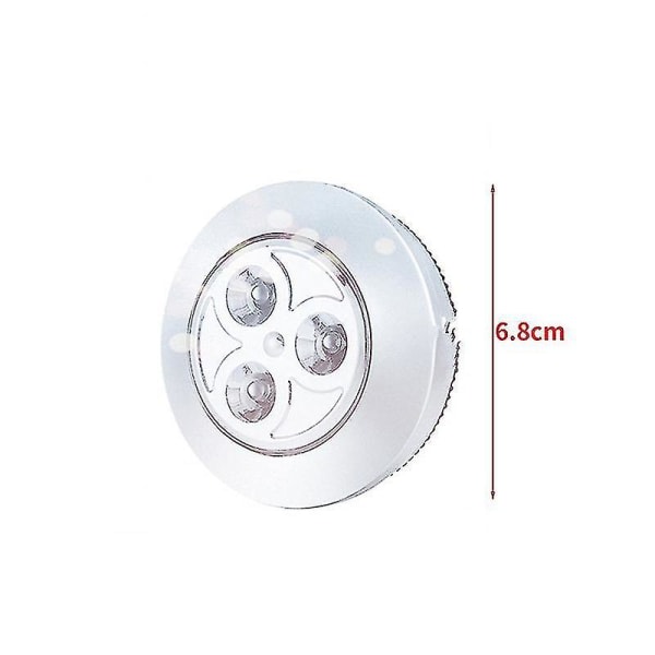 5-pakning LED batteridrevet trådløs nattkran Trykklampa Stick-on Push Safe Lights for hall kitc