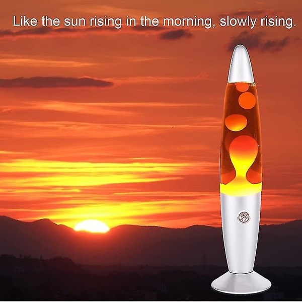 Stor lavalampa Vacker flytande rörelse med vax som rinner som nattljusvatten Underhållande för vuxna Tonåringar Barn Orange