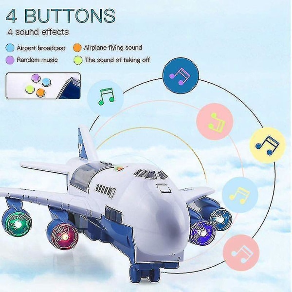 Leksaksflygplan Musikberättelse Simuleringsspår Tröghet Barnleksaksflygplan Stor storlek Passagerarplan Barn flygplan Leksaksbil
