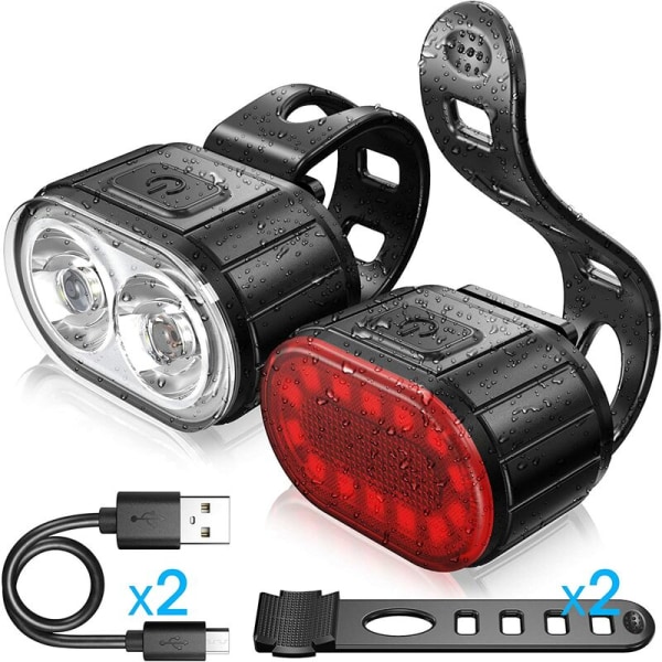 Set, Cykel Sport LED-bakljus och Headli