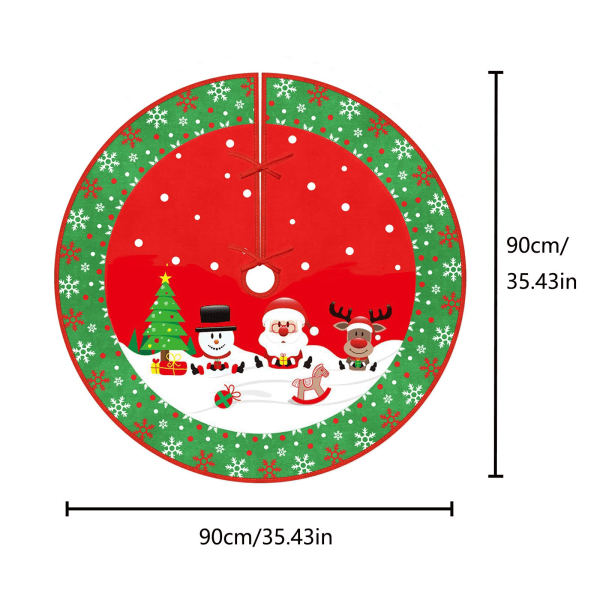 Juletræsskørt, juletræsmåtte, 90cm, juletræ
