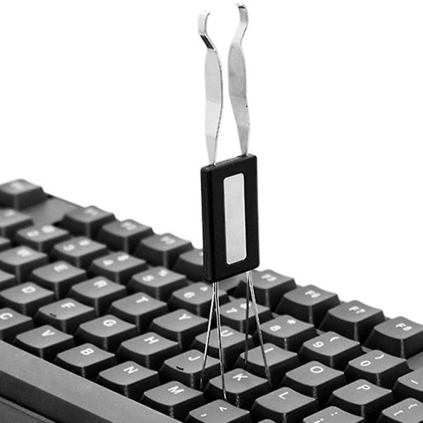 Keycap puller Metal Keycap fjernelse værktøj til mekanisk tastatur Stålfjerner--sort