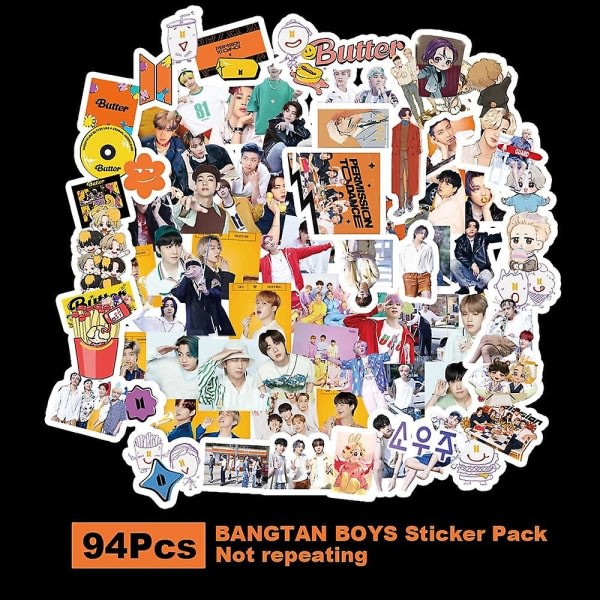 Bangtan Boys Sticker Pack 94st Butter Sticker New Ablum Butter Cartoon Waterproof Sticker For Laptop Skid Bangtanboys Sticker