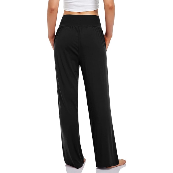 Sweatpants Yoga Bukser Atletiske Brede Ben Bukser, L