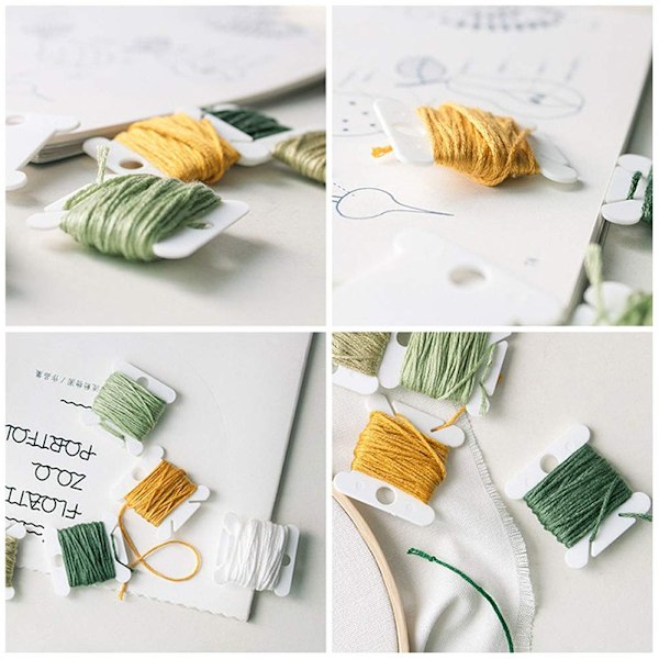 100 stk. Broderitrådsholdere Floss Craft Spoler C