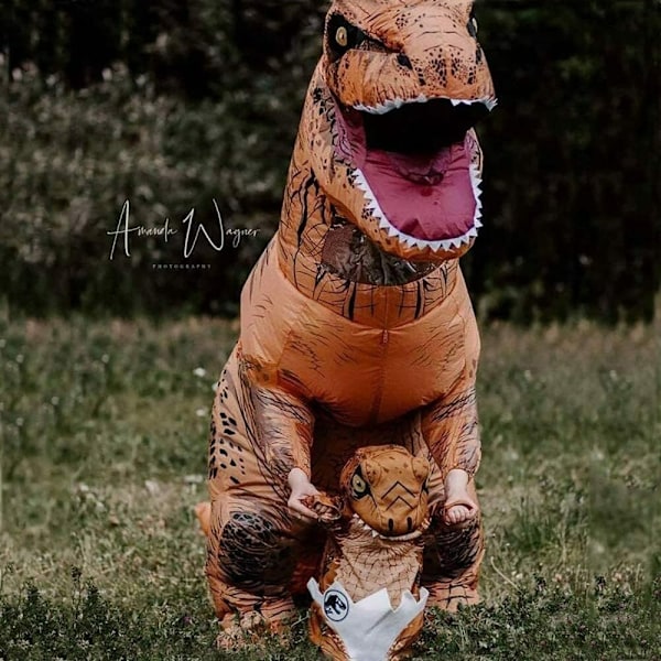 Ilmapallo Kostyymi Trex Dinosaurus Kostyymi Halloween Kostyymi Aikuisten Maskeraatiasu (Ruskea)-Xin