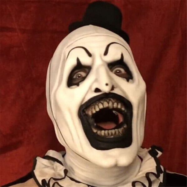 Terrifier 2 Art the Clown -naamio Cosplay-asuun Karnevaali rekvisiitta A