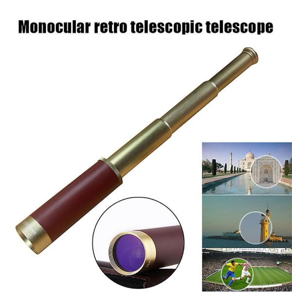 Vintage 25x30 bærebart infällbart monokulært teleskop for utendørsjakt