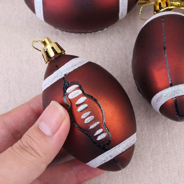 Sporttema julfotbollar, unika juldekorativa bollar för semestn (stil 1)