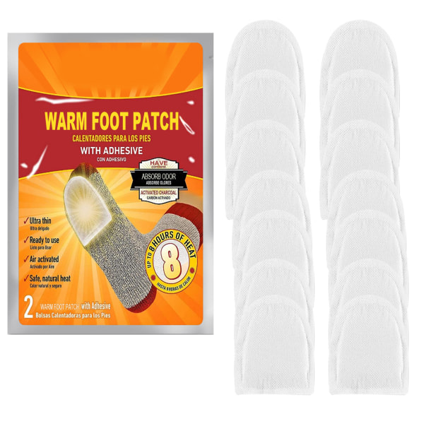 Bärbar varm fotplåster Självuppvärmande innerula Paste Multipurpose Body Foot Warmer Sticker for vinter 14.