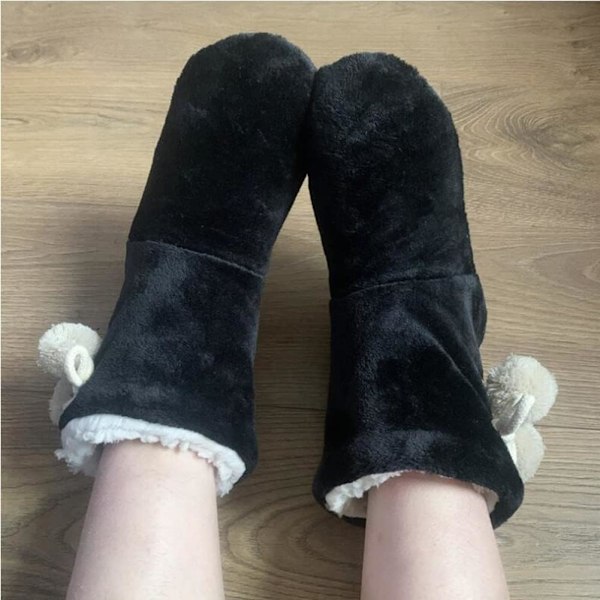 Høye Tøfler Varme Dametoffler Vinterstøvler Plush