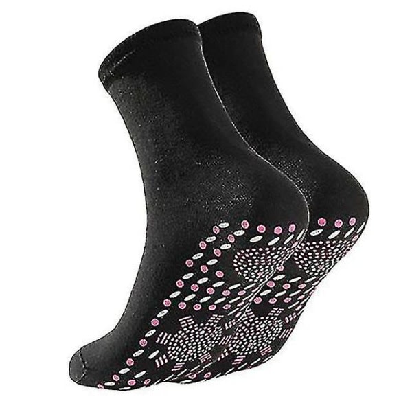 Ett par Unisex Soft Cotton Mid Socks Warma Magnetic Therapy Socks