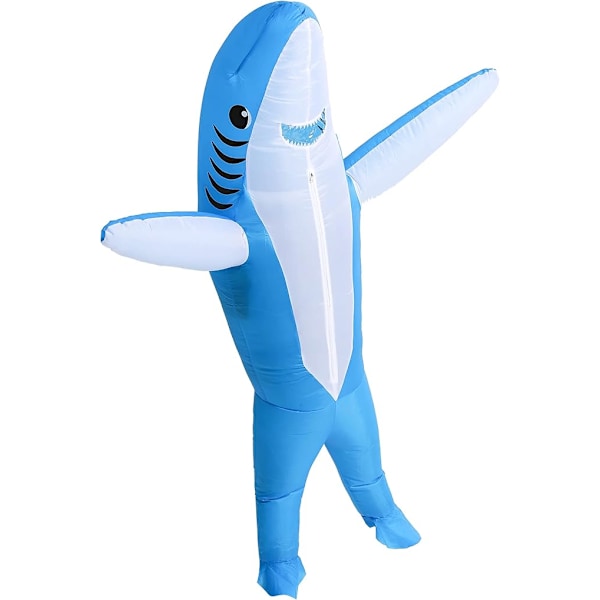 Ilmapallohaikostuumi Leukojen kanssa Hyppyasu Hauska Carcharias-asu Cosplay-juhliin (Sininen Hai) Blue Shark