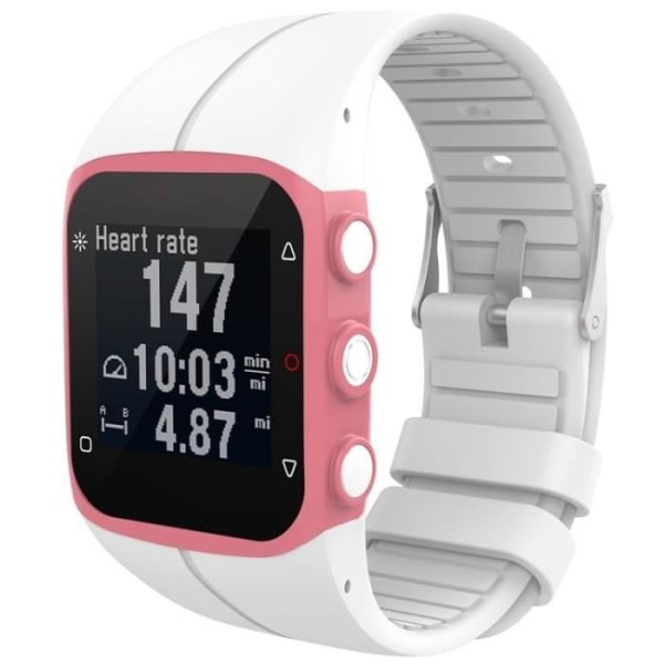 2018 Fashion Watch Arm Silikonband för Polar Watch M400 M430 GPS 6,5-9,5 tum (Vit)
