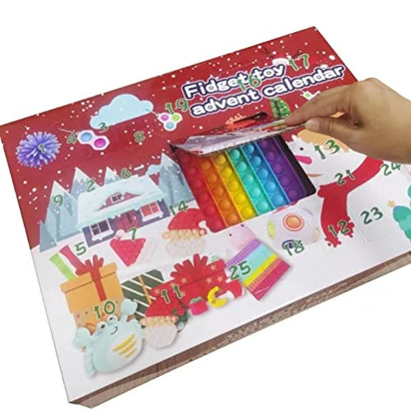 Adventskalender 2023, Fidget Toys Sett 25 stk Sansestimulerende Fidget Toys Pakke Julekalender