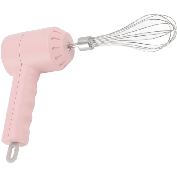 Elektrisk sladdløs håndmixer, 3-växlad kökshåndmixer 20W med visp for bagning (rosa)