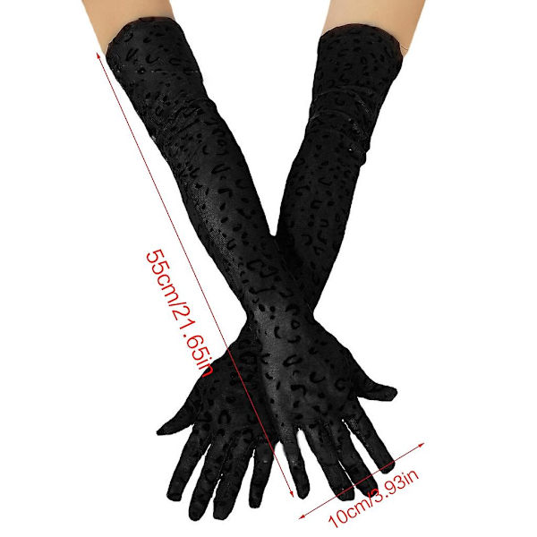Leopard Kostume Handske Performance Lange Kostume Handsker Leopard Lange Handsker Dame Coffee